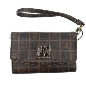 Steve Madden BBRET Printed Logo Wallet Wristlet